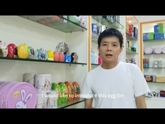 Progetti l'uovo per il cliente di Halloween ha modellato il contenitore di regalo del cioccolato di Tin With Ribbon Hanger Holiday