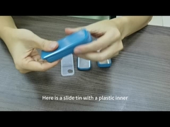 Comprima rettangolare 	Lo stoccaggio dell'alimento inscatola lo scivolamento della cima Candy Tin Box