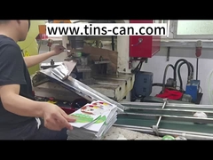 Contenitore su ordinazione promozionale di Tin Can Christmas Ball Tin con l'imballaggio del regalo di festa del gancio del nastro